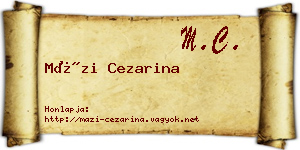 Mázi Cezarina névjegykártya